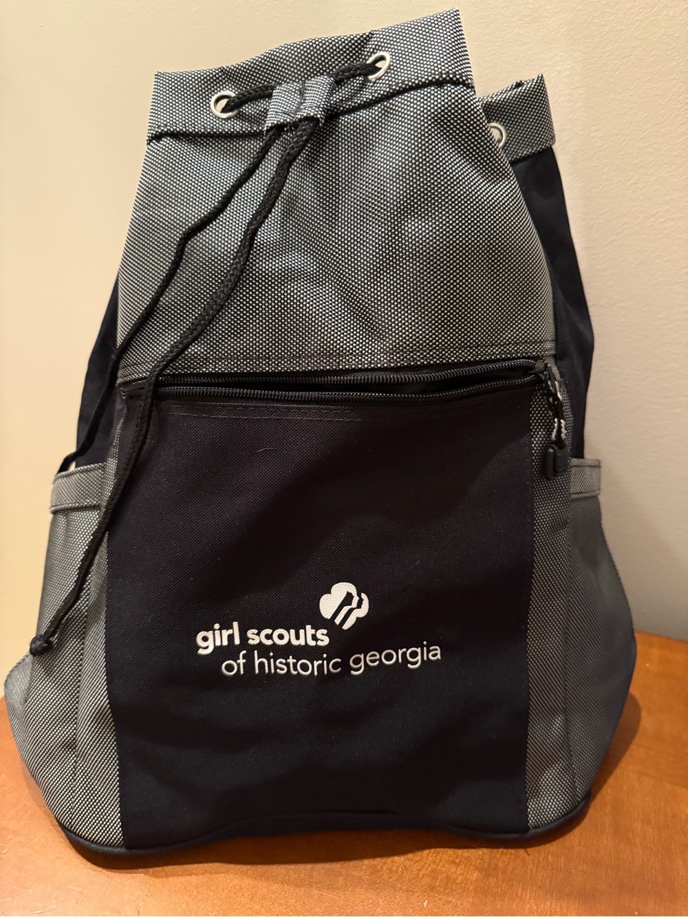Girl Scouts of Historic Georgia Navy Drawstring Backpack